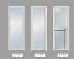 ⁦48 × 35 light luxury narrow side swing door, living room balcony partition door, modern minimalist glass door⁩ - الصورة ⁦3⁩