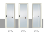 65 × 40 light luxury narrow side swing door, balcony partition door, thickened profile door - Image 3