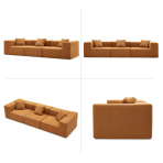 ⁦H-036# Compressible Corduroy Block Sofa, Modern Minimalist Fabric Sofa⁩ - الصورة ⁦2⁩