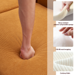 ⁦H-036# Compressible Corduroy Block Sofa, Modern Minimalist Fabric Sofa⁩ - الصورة ⁦5⁩