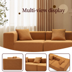 ⁦H-036# Compressible Corduroy Block Sofa, Modern Minimalist Fabric Sofa⁩ - الصورة ⁦4⁩