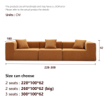 ⁦H-036# Compressible Corduroy Block Sofa, Modern Minimalist Fabric Sofa⁩ - الصورة ⁦3⁩