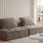H-038# 1.0m Compressible Flannel Single Sofa, Modular Cube Lazy Sofa - Image 2