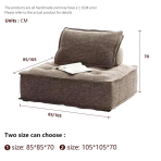H-038# 1.0m Compressible Flannel Single Sofa, Modular Cube Lazy Sofa - Image 4
