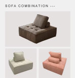 H-038# 1.0m Compressible Flannel Single Sofa, Modular Cube Lazy Sofa