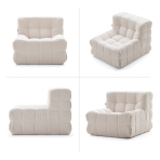 H-037# Compressible Chenille Velvet Block Sofa, Modern Minimalist Sofa - Image 2