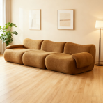 H-017# Compressible Flannel Block Sofa, Modern Minimalist Modular Fabric Sofa - Image 2