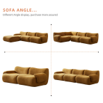 H-017# Compressible Flannel Block Sofa, Modern Minimalist Modular Fabric Sofa - Image 3