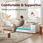 H-022# Compressible Linen Fabric Sofa, Modern Minimalist Modular Straight Sofa - Image 8