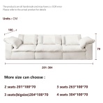 H-022# Compressible Linen Fabric Sofa, Modern Minimalist Modular Straight Sofa - Image 3