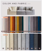 H-022# Compressible Linen Fabric Sofa, Modern Minimalist Modular Straight Sofa - Image 7