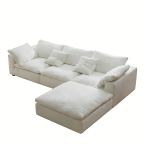 H-022# Compressible Linen Fabric Sofa, Modern Minimalist Modular Straight Sofa