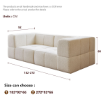 H-052# Compressible Flannel Block Sofa, Modern Minimalist Fabric Sofa - Image 2
