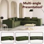 H-053# Modular Corduroy Sofa | High-Resilience Filling Retro Texture Fabric Sofa - Image 5