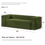 H-053# Modular Corduroy Sofa | High-Resilience Filling Retro Texture Fabric Sofa - Image 3