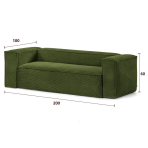 H-053# Modular Corduroy Sofa | High-Resilience Filling Retro Texture Fabric Sofa