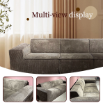 H-050# Retro Corduroy Modular Sofa Lazy Style Living Room Combination Sofa - Image 2