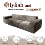 H-050# Retro Corduroy Modular Sofa Lazy Style Living Room Combination Sofa - Image 6