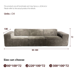 H-050# Retro Corduroy Modular Sofa Lazy Style Living Room Combination Sofa - Image 3