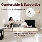 ⁦H-039# Multifunctional Folding Modular Sofa Cream Style Single Chaise Sofa Bed⁩ - الصورة ⁦7⁩