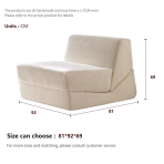 ⁦H-039# Multifunctional Folding Modular Sofa Cream Style Single Chaise Sofa Bed⁩ - الصورة ⁦5⁩