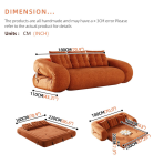 H-066# Corduroy Folding Sofa Multifunctional Lazy Sofa Bed - Image 5
