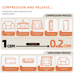 H-066# Corduroy Folding Sofa Multifunctional Lazy Sofa Bed - Image 4