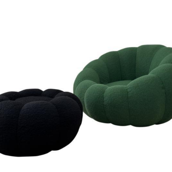 H-098# Pumpkin-Shaped Corduroy Single Sofa Lazy Cloud Chair