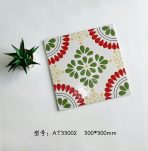 300×300mm Embossed Glossy Retro Ethnic Geometric Tiles, AT3300# - Image 2