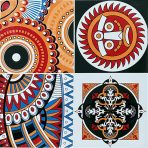 300×300mm Retro Art Tiles Embossed Glossy Non-Slip AT33069H - Image 4