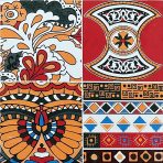 300×300mm Retro Art Tiles Embossed Glossy Non-Slip AT33069H - Image 2