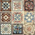 300x300mm Retro Art Ceramic Tiles, 3D Glossy Finish Decorative Tiles AT33014-19 - Image 5