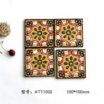 100x100mm Retro Small Ceramic Tiles, 3D Glossy Decorative Tiles AT11001-AT11004 - Image 11