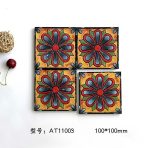 100x100mm Retro Small Ceramic Tiles, 3D Glossy Decorative Tiles AT11001-AT11004 - Image 8