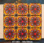 100x100mm Retro Small Ceramic Tiles, 3D Glossy Decorative Tiles AT11001-AT11004 - Image 7