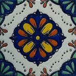 ⁦100x100mm Floral Pattern Ceramic Tiles, Wall Decor Tiles for Kitchen and Bathroom AT11009-AT11012⁩ - الصورة ⁦6⁩