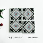 ⁦100x100mm Floral Pattern Ceramic Tiles, Wall Decor Tiles for Kitchen and Bathroom AT11009-AT11012⁩ - الصورة ⁦5⁩