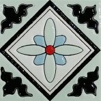 ⁦100x100mm Floral Pattern Ceramic Tiles, Wall Decor Tiles for Kitchen and Bathroom AT11009-AT11012⁩ - الصورة ⁦3⁩