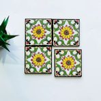 100x100mm Floral Pattern Ceramic Tiles, Wall Decor Tiles for Kitchen and Bathroom AT11009-AT11012