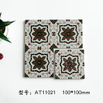 100x100mm Moroccan Embossed Glossy Mosaic Tiles, 4 Designs for Kitchen Bathroom - Image 2