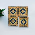 100x100mm Retro Embossed Glossy Mosaic Tiles, 4 Designs for Kitchen Bathroom