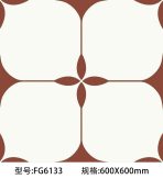 600x600mm Retro Geometric Pattern Tiles, 3 Designs Available, Decorative Tiles for Living & Dining Room - Image 2