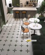 600x600mm Retro Geometric Tiles, 3 Colors, Decorative Tiles for Living & Dining Room - Image 3