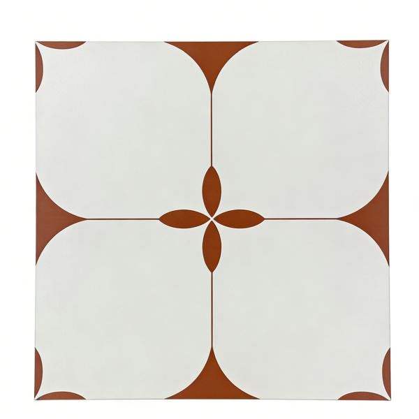 600x600mm Retro Geometric Pattern Tiles, 3 Designs Available, Decorative Tiles for Living & Dining Room
