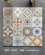 600x600mm Retro Patchwork Tiles, 3 Designs, Decorative Tiles for Living & Dining Room - Image 12