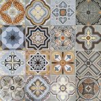 600x600mm Retro Patchwork Tiles, 3 Designs, Decorative Tiles for Living & Dining Room - Image 15