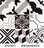 600x600mm Black White Geometric Patchwork Tiles, 3 Designs, Minimalist Floor Tiles for Living Room - Image 2