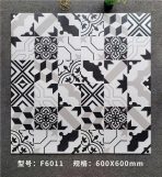 600x600mm Black White Geometric Patchwork Tiles, 3 Designs, Minimalist Floor Tiles for Living Room - Image 15