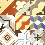 600x600mm Black White Geometric Patchwork Tiles, 3 Designs, Minimalist Floor Tiles for Living Room - Image 4