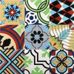 600x600mm Artistic Patchwork Tiles, 3 Designs, Retro Style Floor Tiles for Custom Spaces - Image 3